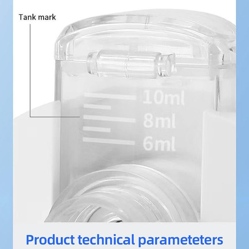 Handheld Ultrasonic Nebulizer, Portable Home Nebulizer, Rechargeable Mesh Nebulizer, Includes Face Mask and Mouthpiece, Features a Compact and Self-Cleaning Design, Suitable for Home Use, Travel, and Respiratory Assistance.